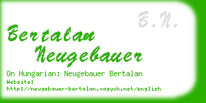 bertalan neugebauer business card